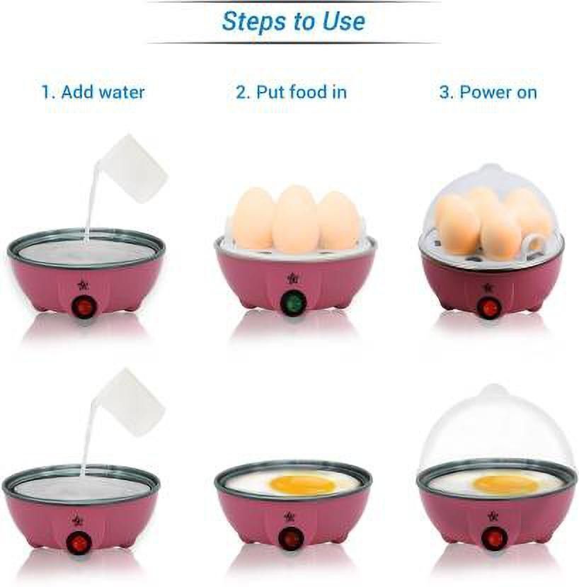 Plastic 7 Egg Boiler Home Machine Egg Cooker-image-49