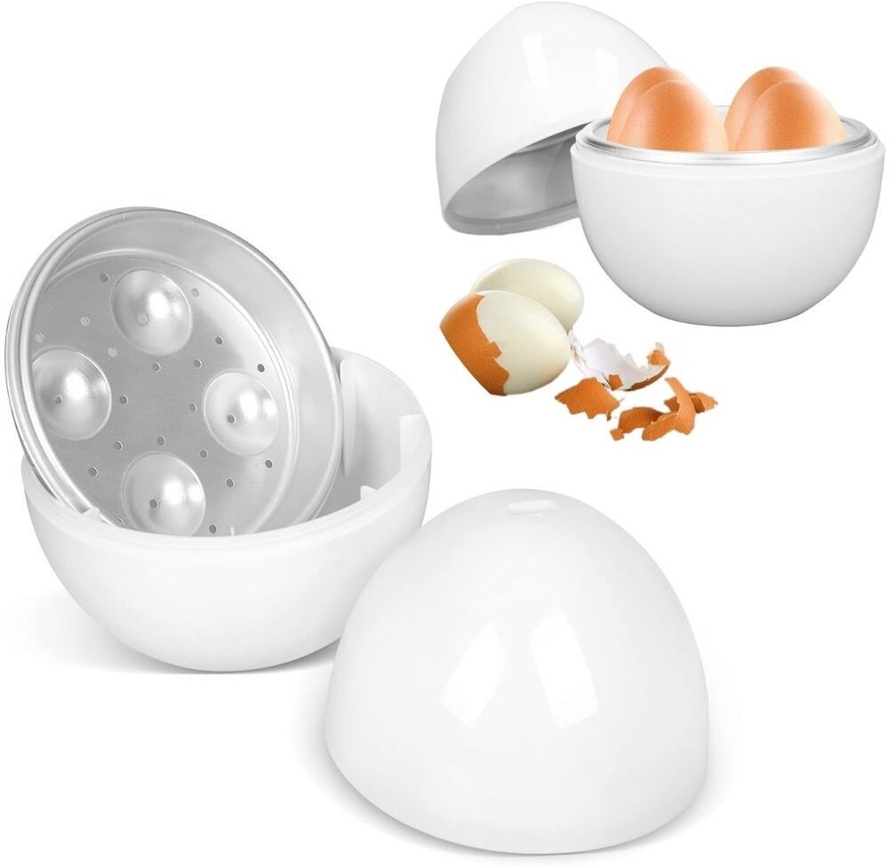 Anda Boiler Steamer Eggs Cooker Microwave Egg Boiler Cooker 4 Egg Capacity Steamer with Lid BPA Free Quick Cook Egg Cooker-image-5
