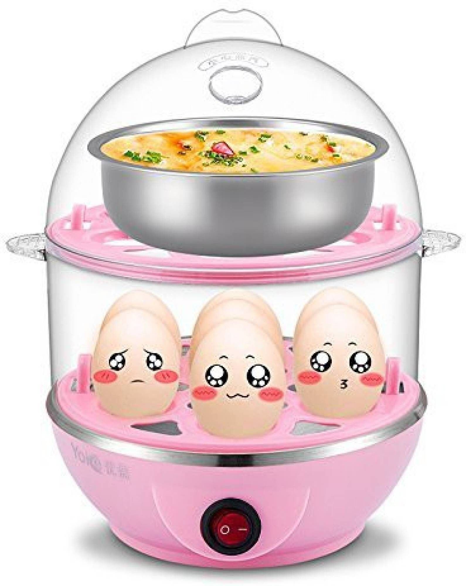 egg boiler Electric Boiler Poacher Egg Cooker Egg Cooker (Pink,14 Eggs) Egg Cooker