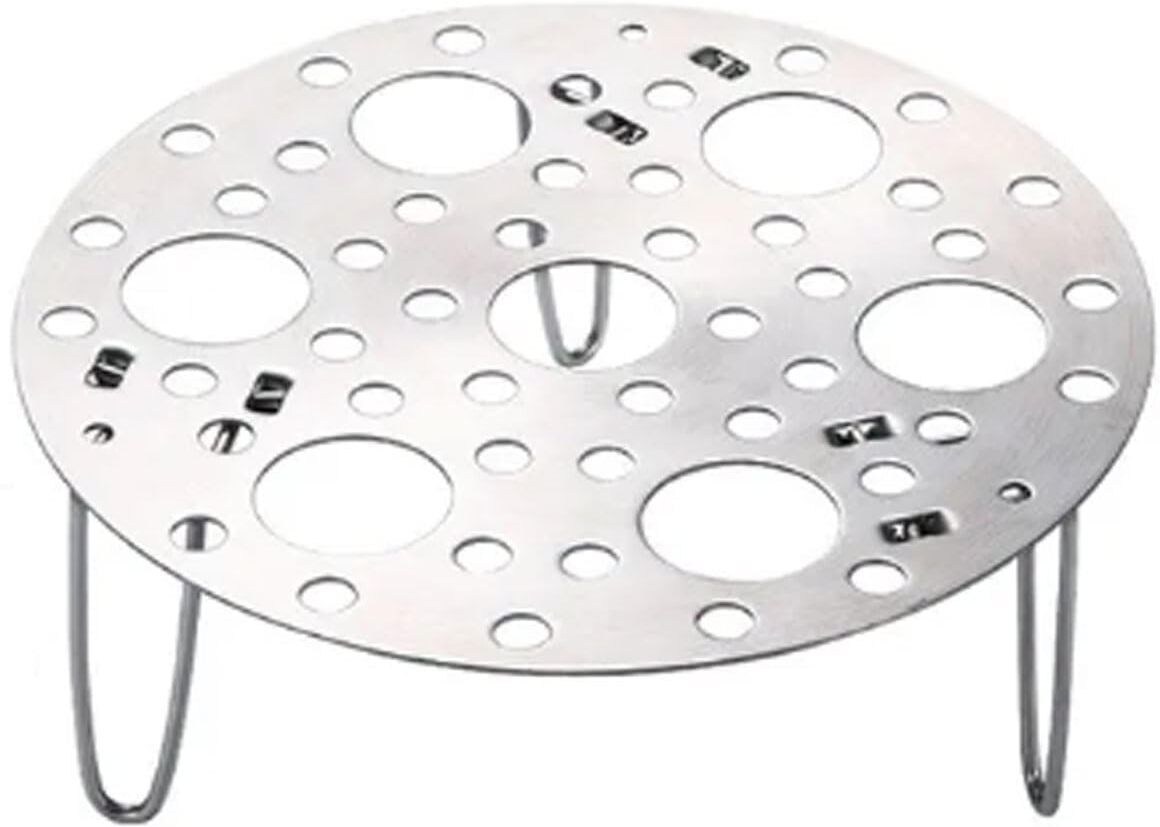 varniram Kitchen Multipurpose For Pot Accessories And Pressure Cooker Pans Steam Boiling Stainless Steel Round Egg Steamer Rack Heatproof Stackable 7 Holes Egg Cooker-picture-35