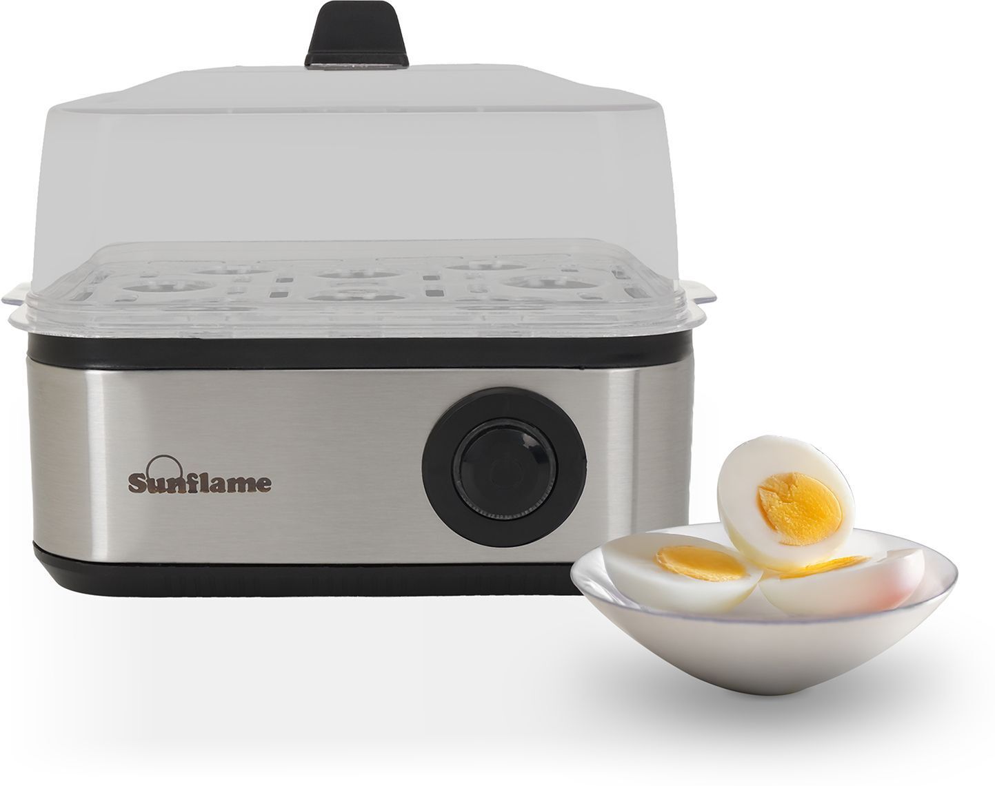 sunflame Egg Boiler 3-in-1 | Boil 8 Eggs, Poach 4 Eggs, Steam Vegetables | SS Body | SFEB-SN5003 Egg Cooker-picture-23