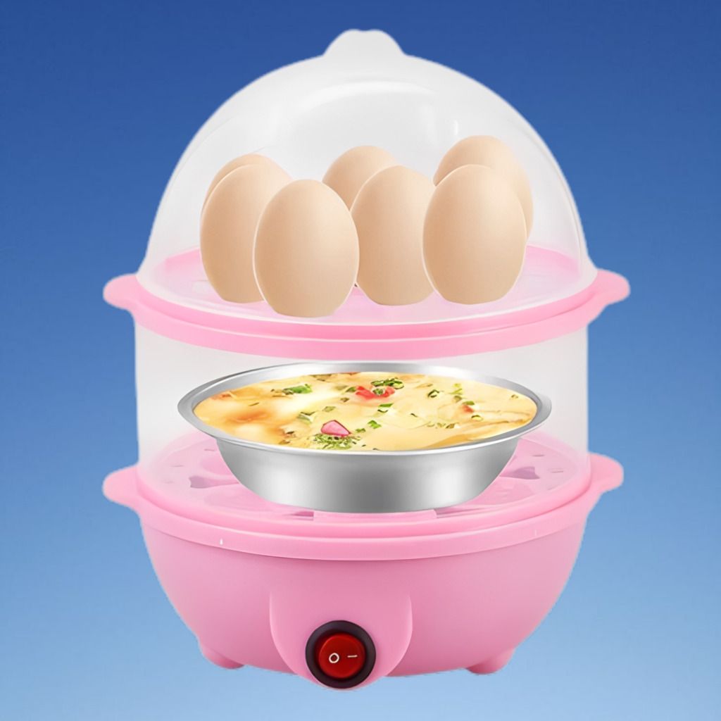 neelmohi Kitchen Egg Boiler with Multi Purpose Healthy Steam System Healthy Steam Egg Cooker with Double Layer Tray System Egg Cooker-picture-36