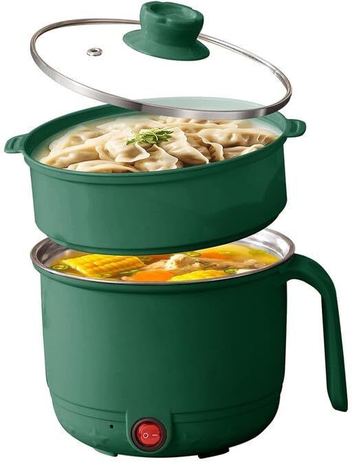 dfasion 1.5L Electric Hot Pot with Steamer Basket, Multi-Purpose Cooker e37711 Egg Cooker-picture-4