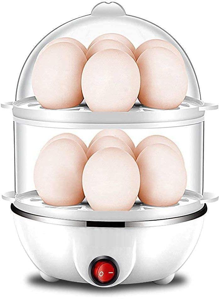 Automatic Safe Power-Off 2 Layer Egg Boiler Cooker & Steamer & Egg Frying Pan Double Layer Electric Egg Boiling Machine / Egg Boiler / 14 Egg Fraying Bowl Egg Cooker-image-28