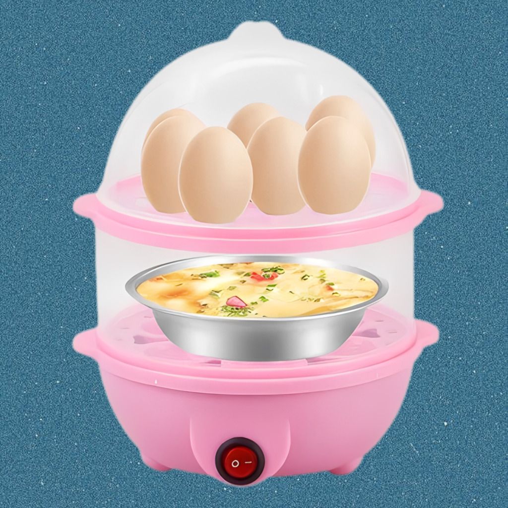 rdomi Electric Egg Boiler with Durable Food Grade Plastic Body Portable Double Layer Egg Boiler for Kitchen Counter Use Egg Cooker-picture-30
