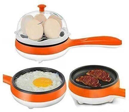 Multifunction 2 in 1 Electric Egg Boiler Steamer Non-Stick Omelette Frying Pan Electric Egg Frying Pan Egg Cooker-image-27