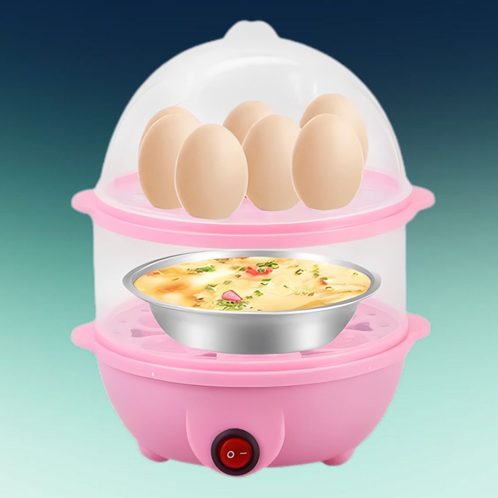 Electric Food Steamer with Compact Size and Healthy Cooking Home Kitchen Electric Egg Boiler with Compact Storage Design Egg Cooker-image-49