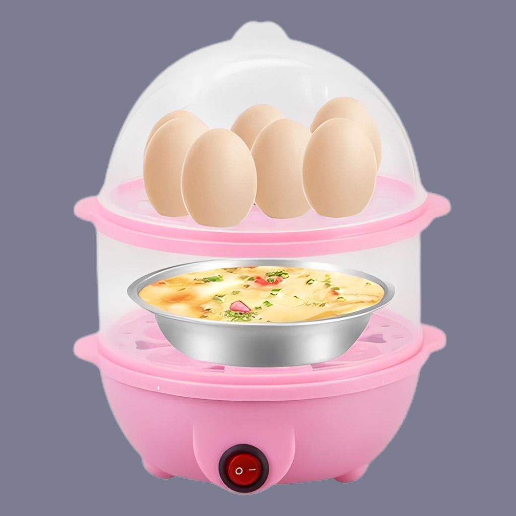 rdomi Compact Electric Egg Boiler for Daily Healthy Steam Cooking Tasks Double Layer Egg Cooker Appliance for Home Breakfast Preparation Egg Cooker-picture-9