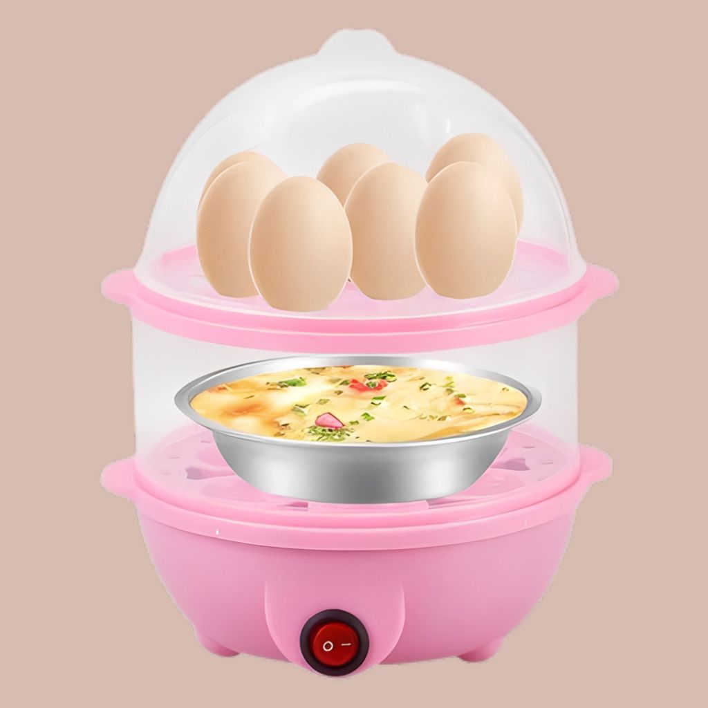 Electric Egg Boiler Appliance for Fast Soft Medium Hard Egg Cooking Portable Egg Boiler with Steam Bowl for Healthy Family Breakfast Egg Cooker-image-41