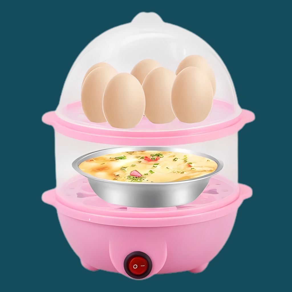 reditex Double Layer Kitchen Egg Cooker with Convenient Power Button Control Egg Steamer Appliance for Healthy Breakfast Preparation Every Day Egg Cooker-picture-33