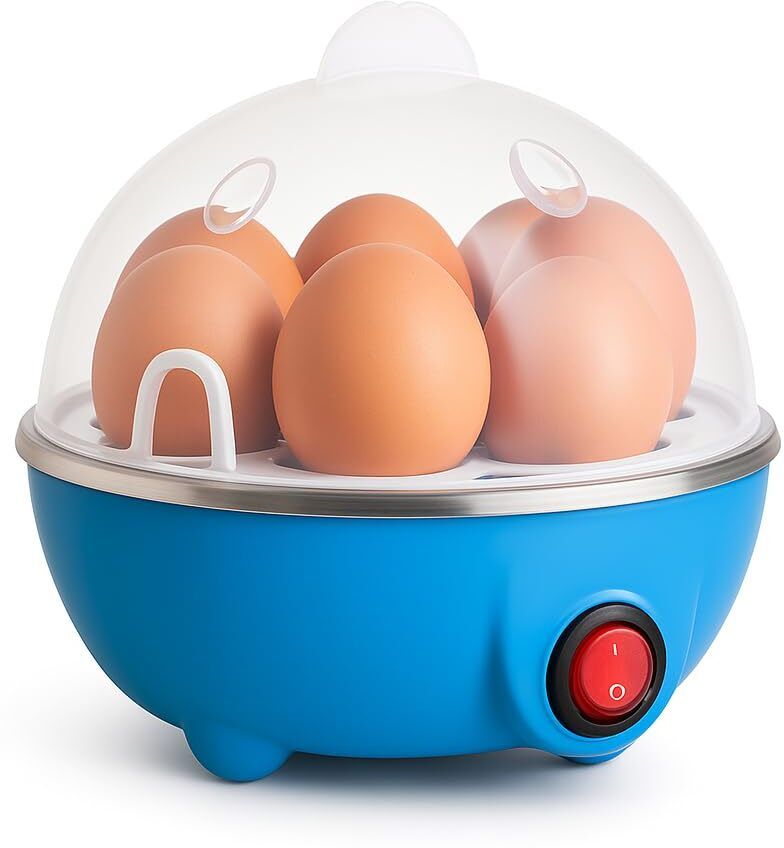 Egg Boiler Electric Automatic Off 7 Egg poacher For steaming, Cooking Egg Boiling Cooker - B12 Egg Cooker-image-48