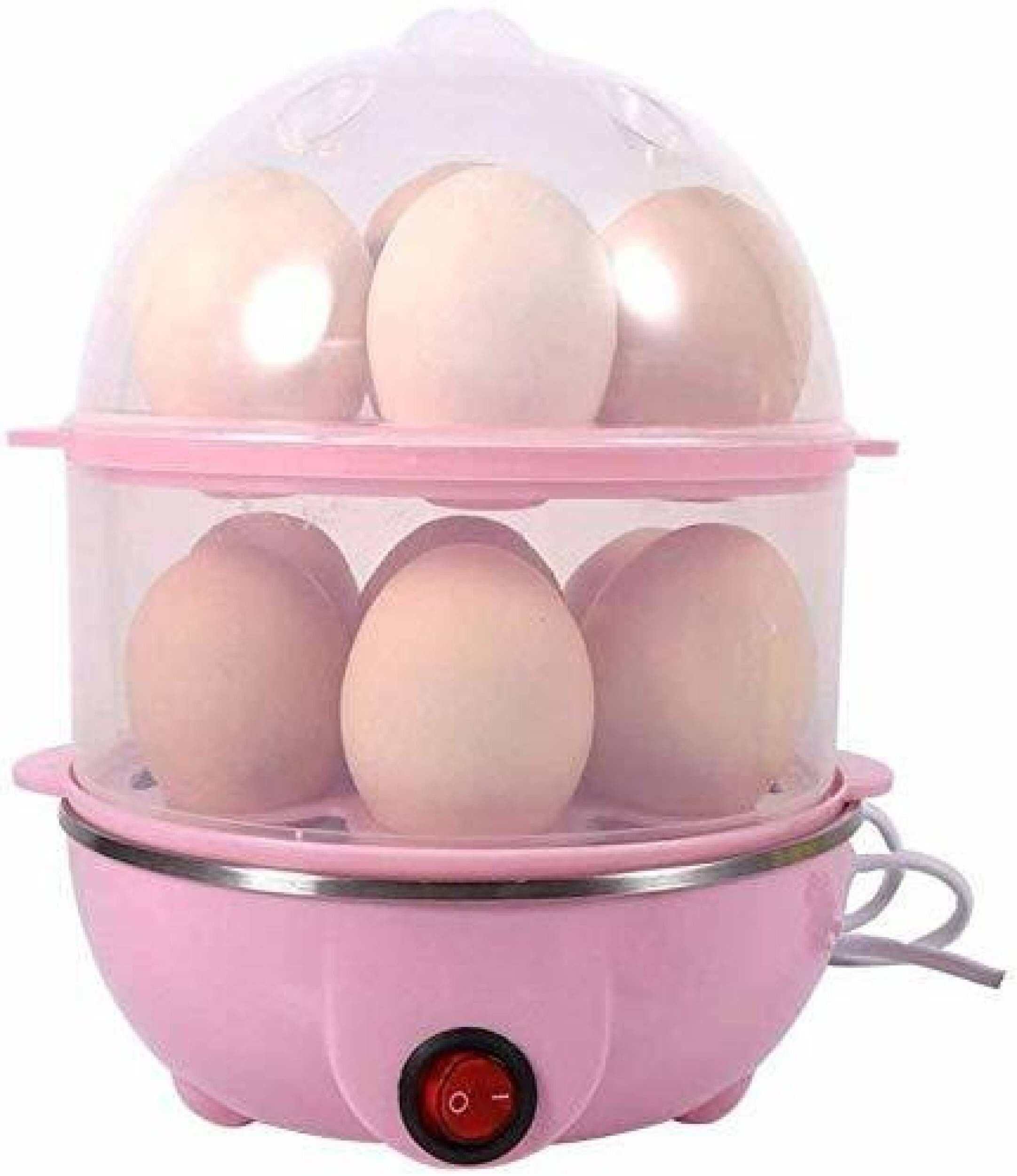 Double Layer Egg Boiler Electric Automatic Off 14 Egg Poacher for Steaming, Cooking, Boiling and Frying Double Layer Egg Boiler Electric Automatic Off 14 Egg Poacher for Steaming, Cooking, Boiling and Frying Egg Cooker (Pink, 14 Eggs) Egg Cooker