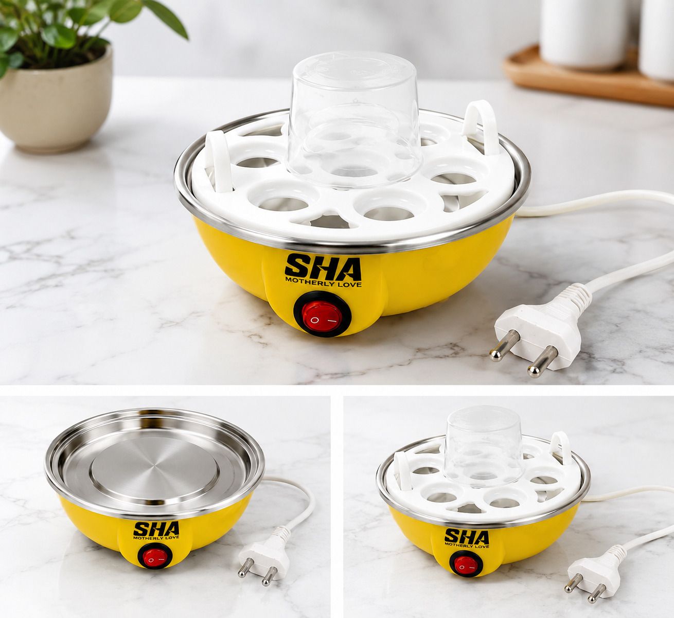SHA Egg 350 Yellow egg boiler 01 Egg Cooker-image-10