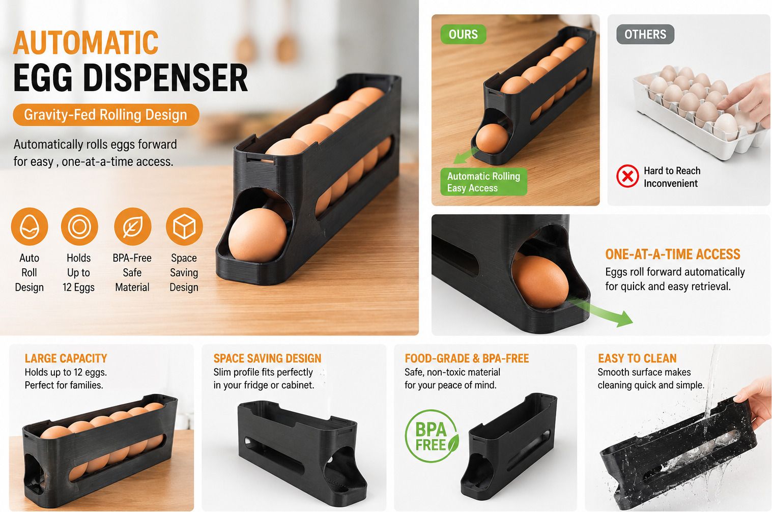 cadalu living Multi Slot Egg Holder-picture-15