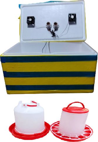 humbe&co semi automatic 100 egg incubator EPS material with 1.5 kg feeder 1.5 ltr drinker Egg Incubator-picture-38