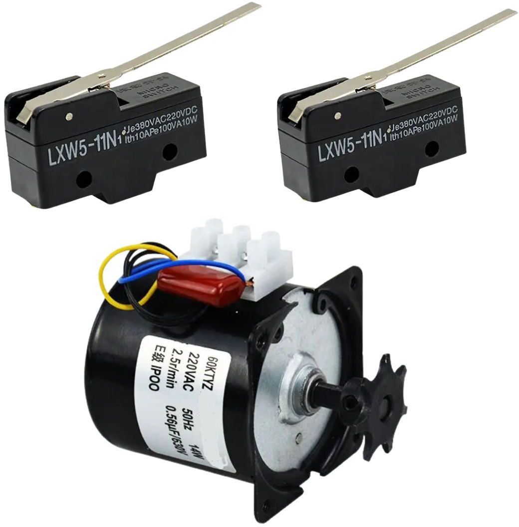 hatchpro 28 watt egg turning motor and 2 limit switch for automatic turning system for Egg Incubator image 1