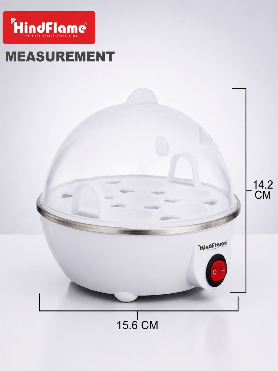 Hindflame INSTA Electric Egg Boiler White HF-EGG-BOILER-WHT Egg Cooker-image-4