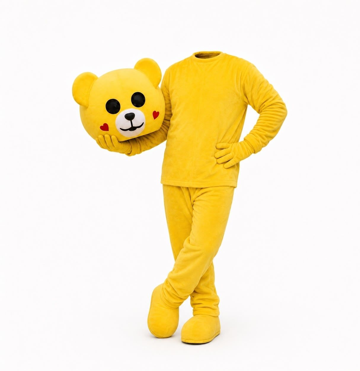 COSTUMEKING New yellow smart dil wala taddy costume and mascot unice and best quality Elders Halloween Costume-picture-25