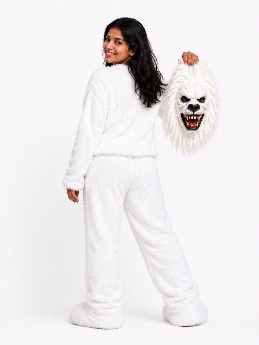 HRFANCYDRESS New White bhediya Costume and mascot unice and best quality pro look Elders Halloween Costume-picture-35