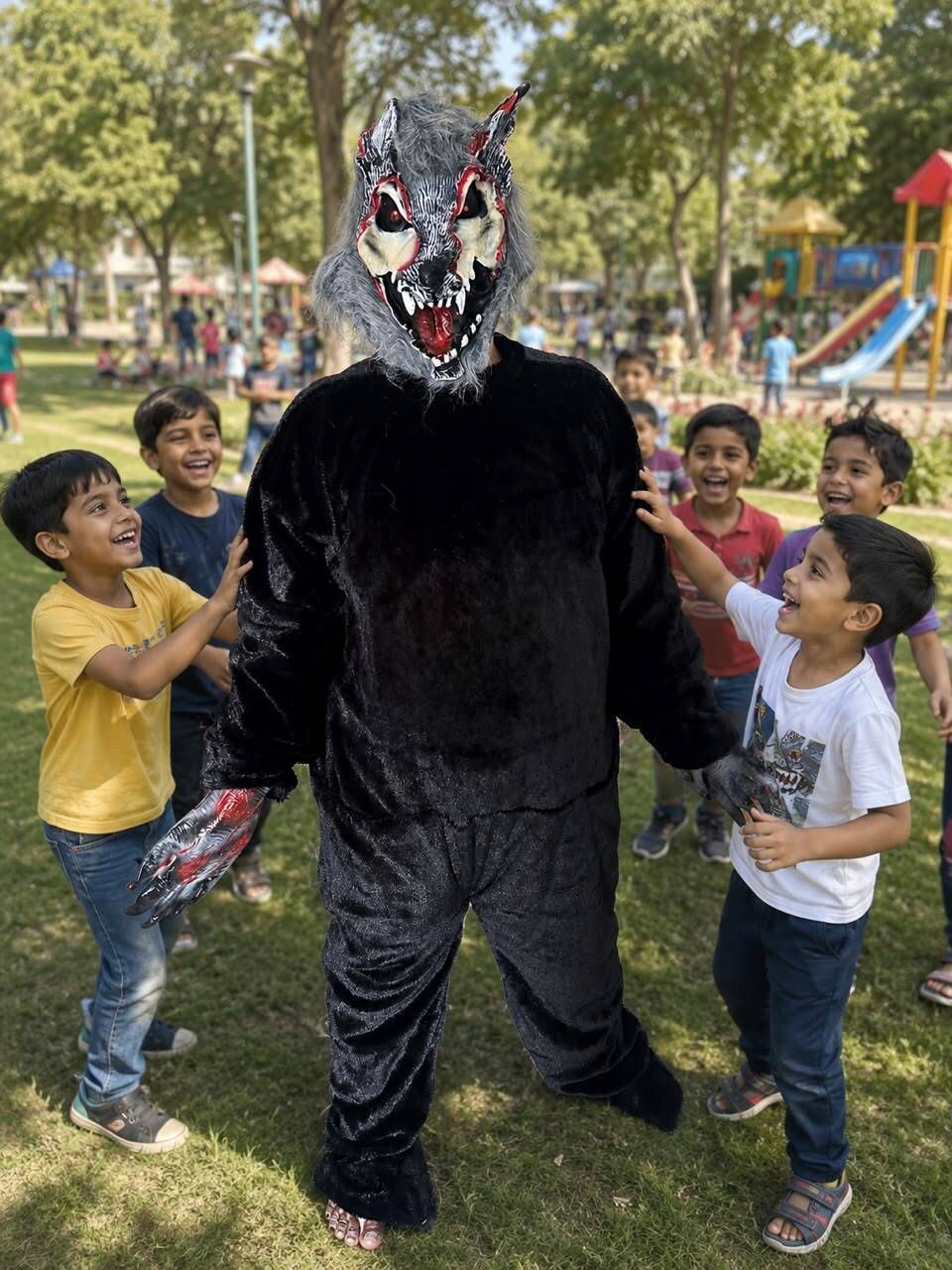 GLOBAL HALLOWEEN MASCOT GHOST LOOK BHADIYA MASK WITH COSTUME Elders Halloween Costume-picture-38