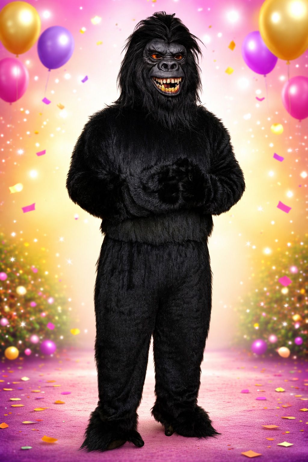 GLOBAL HALLOWEEN MASCOT GORILLA-MASK90 Elders Halloween Costume-picture-11