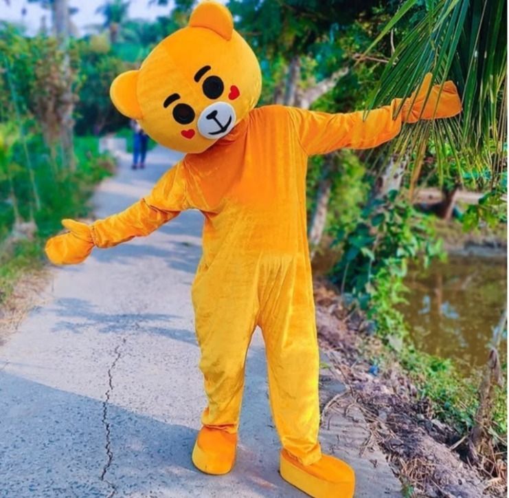 RANAFANCYDRESS Yellow Mascot Teddy Bear Smart Teddy For Event Promotion Elders Halloween Costume-image-46