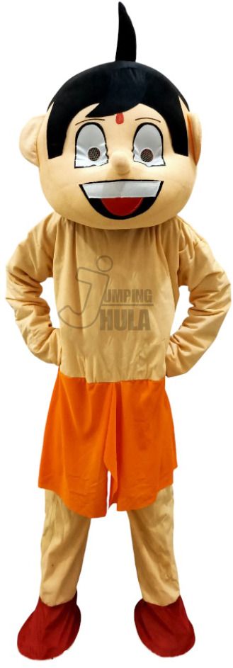 JUMPING JHULA Chhota Bheem Velvet Costume (6 Feet) Elders Halloween Costume-picture-17