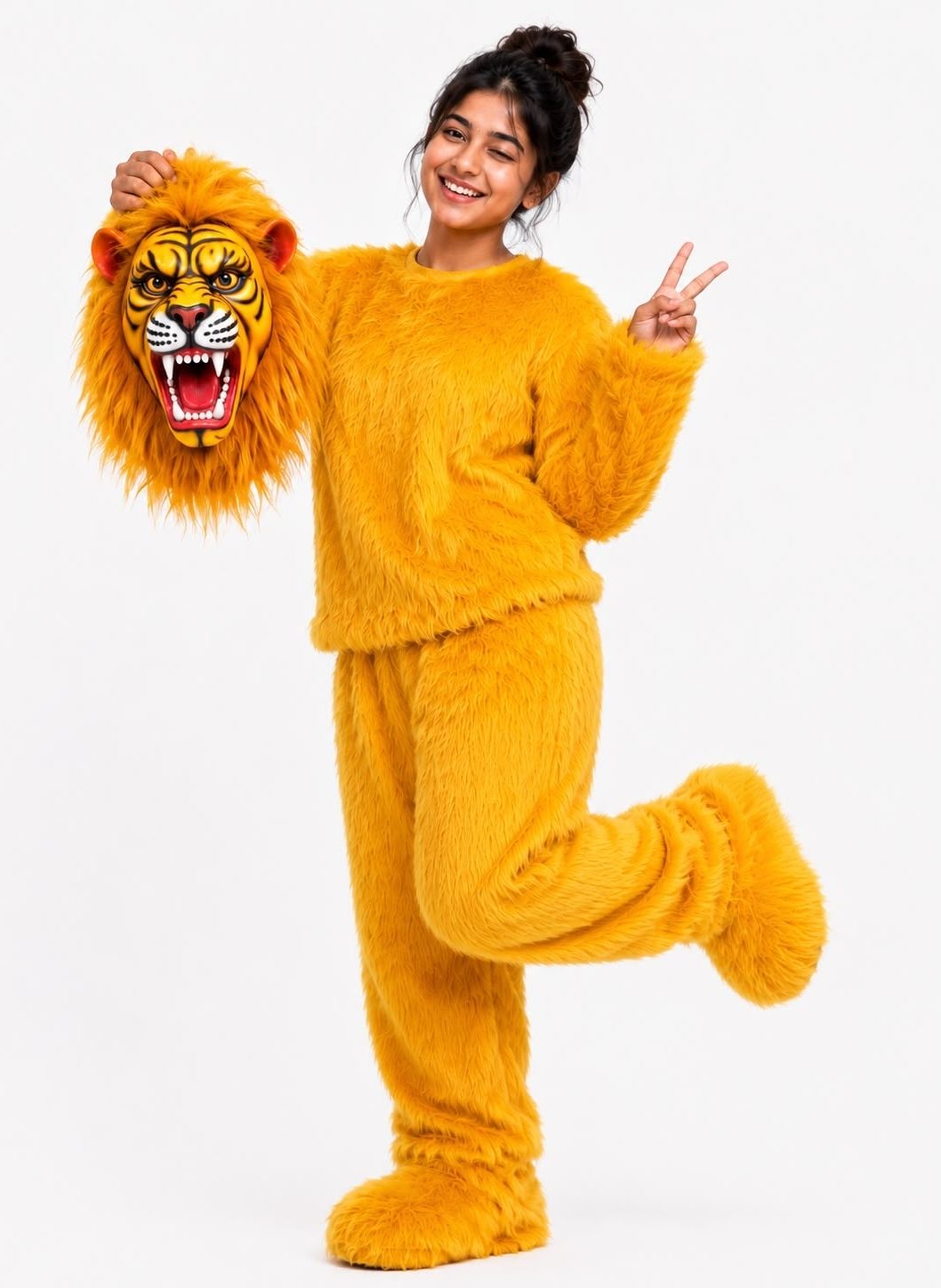 HRFANCYDRESS New Lion Costume and mascot unice and best quality pro look Elders Halloween Costume-picture-36