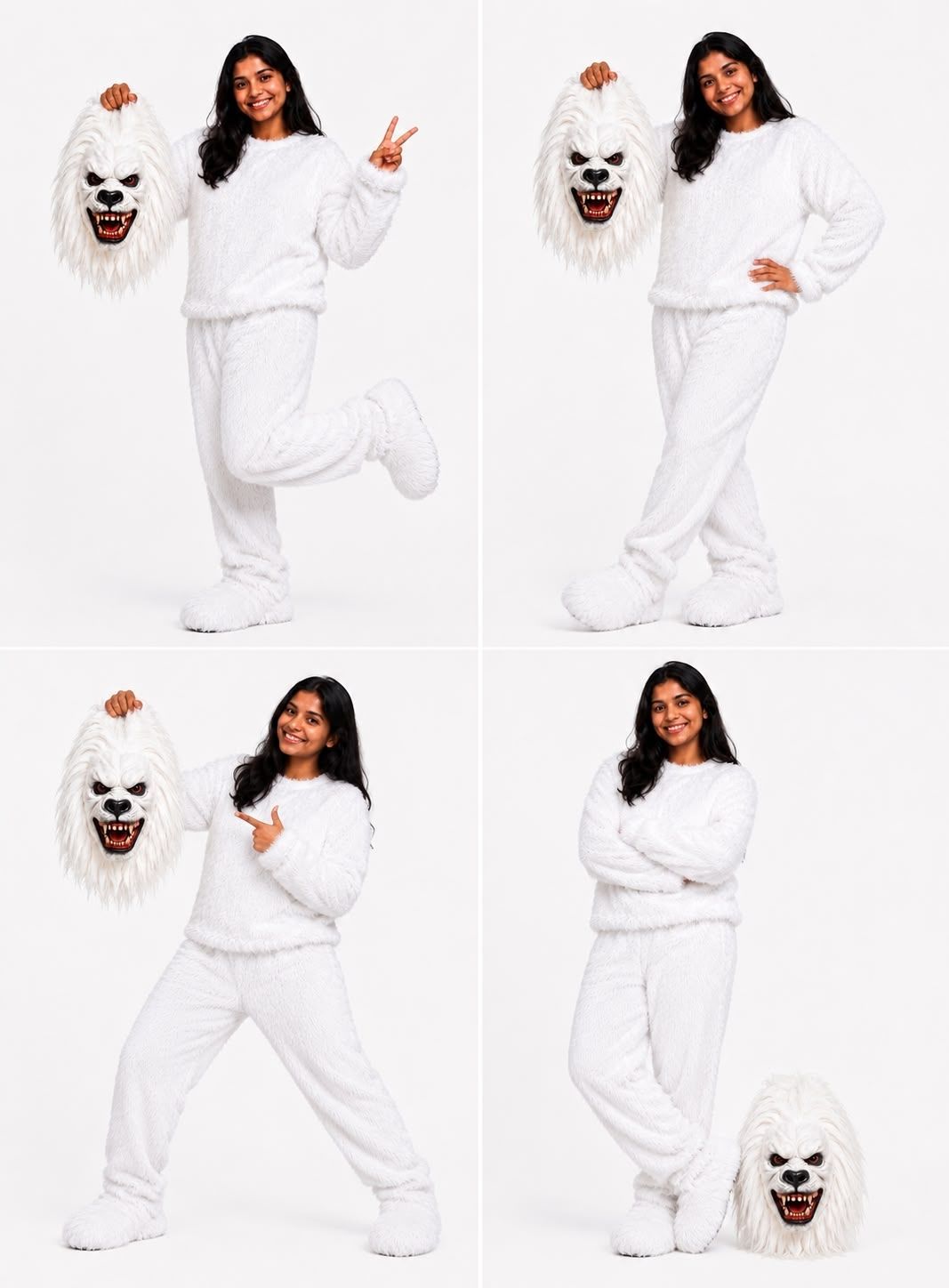 COSTUMEKING New White bhediya costume king and mascot unice and best quality Elders Halloween Costume-image-5