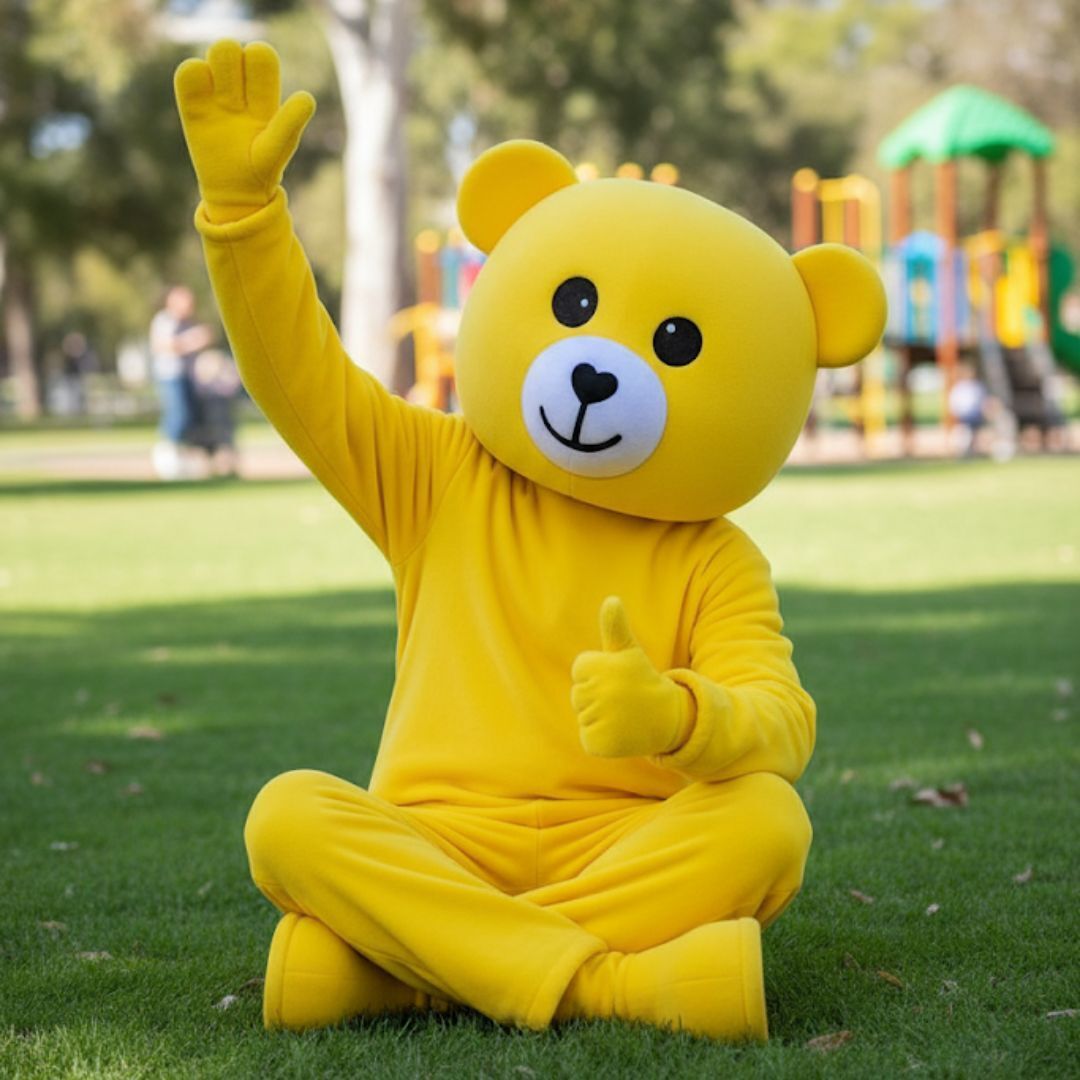 RANAFANCYDRESS #Smart Yellow Teddy Bear costumes Elders Halloween Costume-image-27