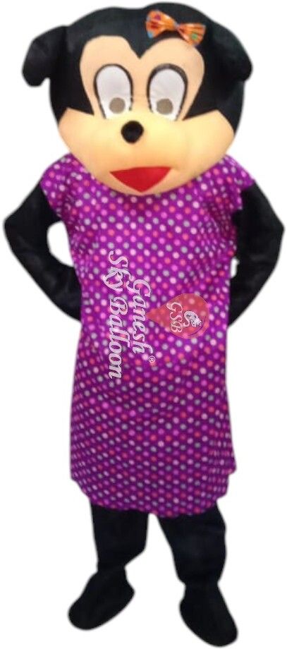 GANESH SKY BALLOON Minni With Velvet Fabric Costume With 6 Feet Size Elders Halloween Costume-picture-20