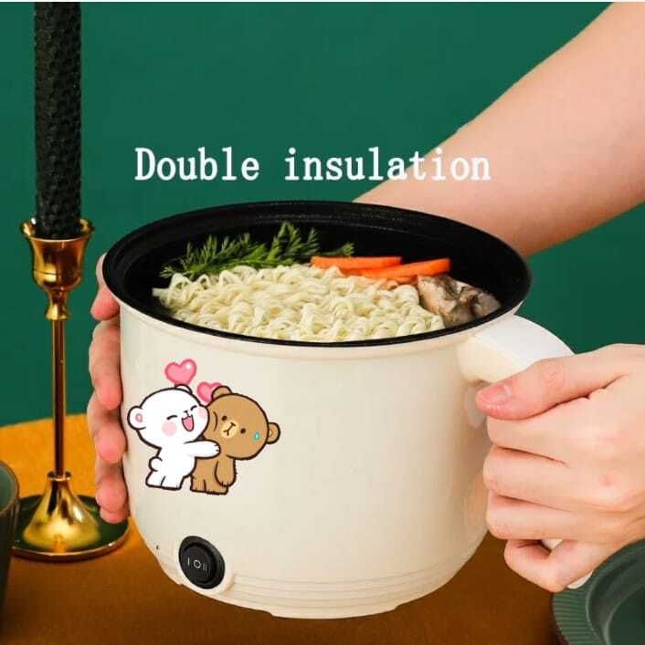 Multiifunction Mini Non-Stick Cooker with Glass Lid Base Concealed Cooking Pot Egg Cooker, Rice Cooker, Travel Cooker, Egg Boiler-image-44