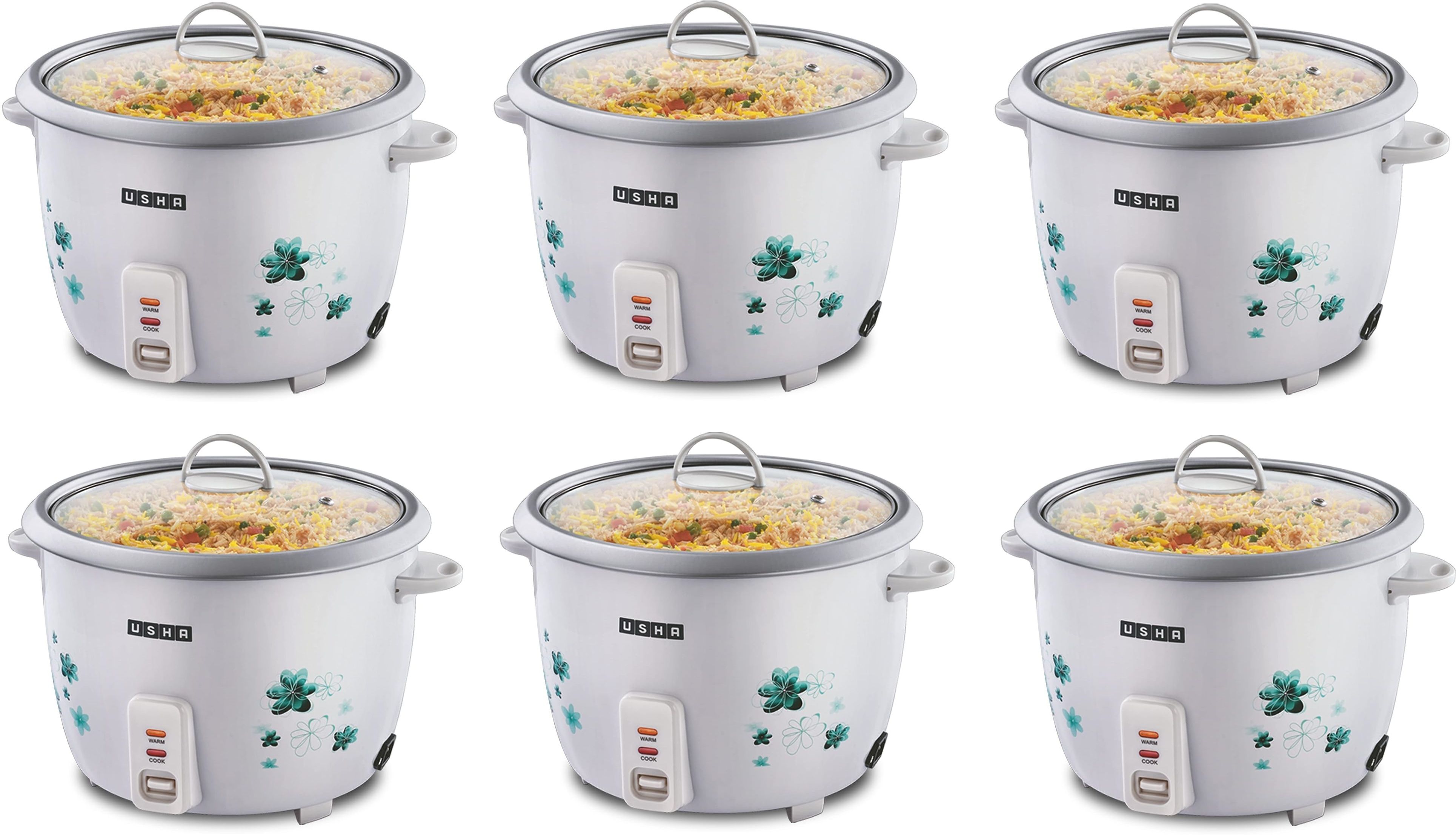 usha RC28GS1 ( Pack of 6 ) Steamer 1000 Watt Electric Rice Cooker-picture-4