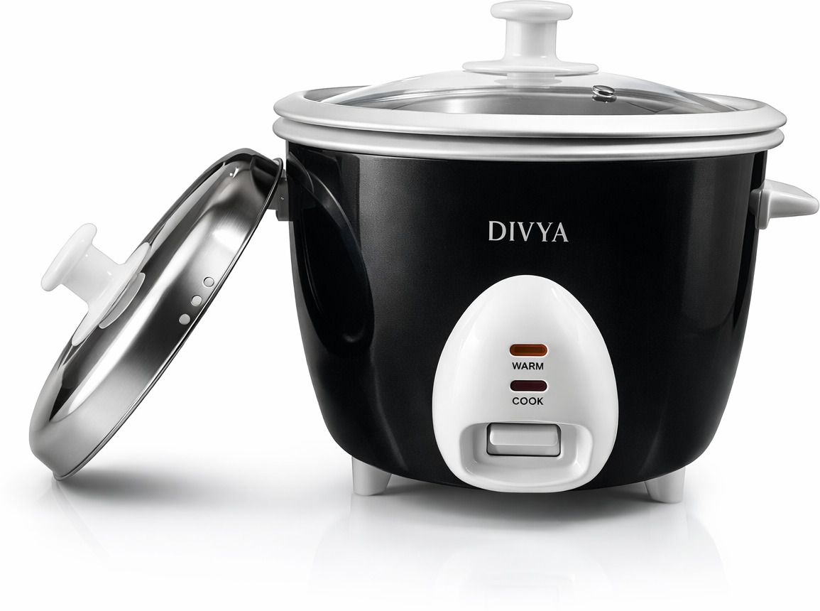 1.0 L Drum Rice Cooker | Double Pot & Double Lid | 400 W | Glass Lid | Electric Rice Cooker
