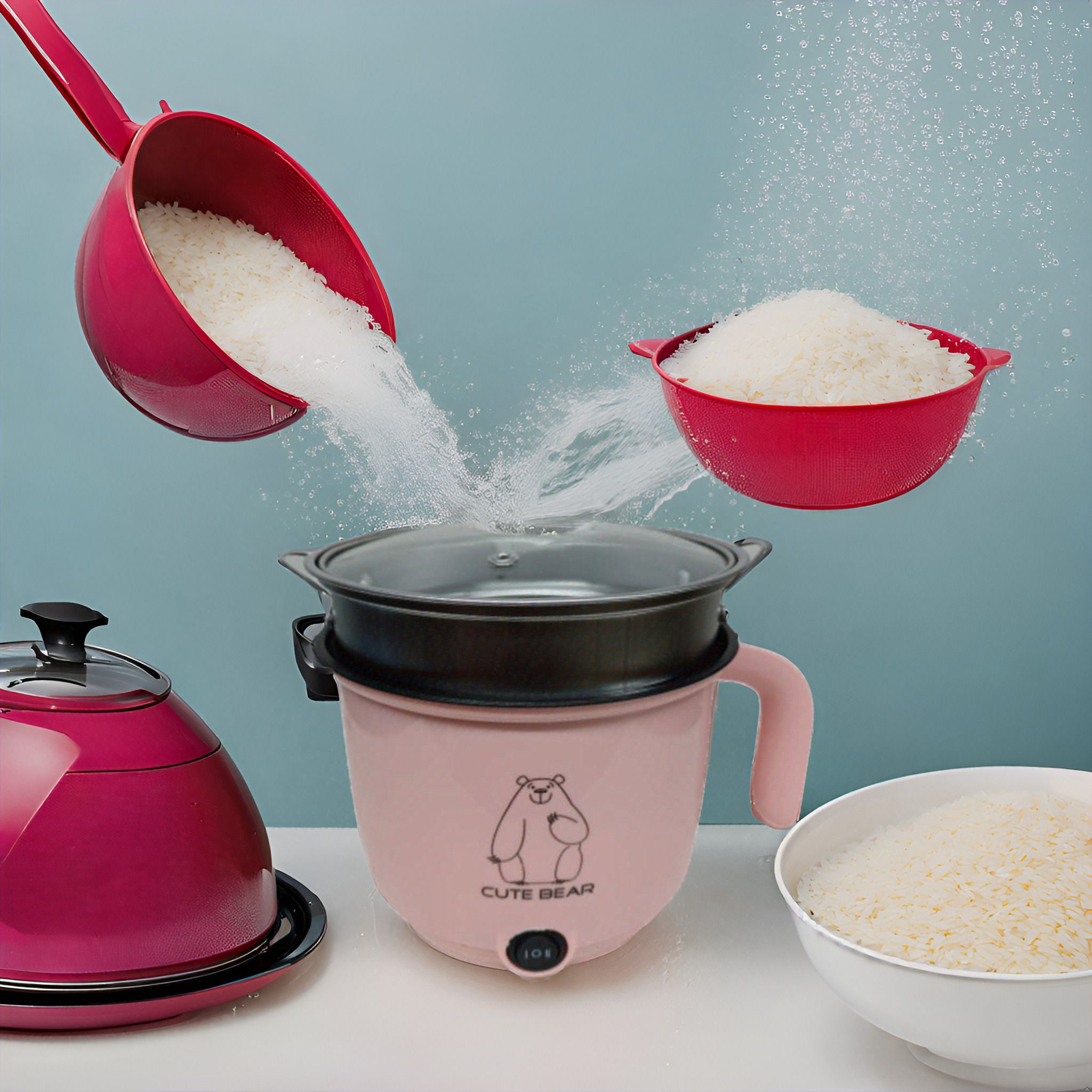 Mini Auto kettle cooking mode cooker with Digital Electronics multi-function Travel Cooker, Rice Cooker, Food Steamer, Egg Cooker, Egg Boiler-image-34
