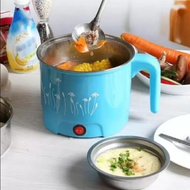 nimyank Electric Skillet Noodles Rice Cooker Thermal Insulation Cooking Pot 096 Rice Cooker, Food Steamer, Travel Cooker, Egg Boiler, Egg Cooker-picture-48
