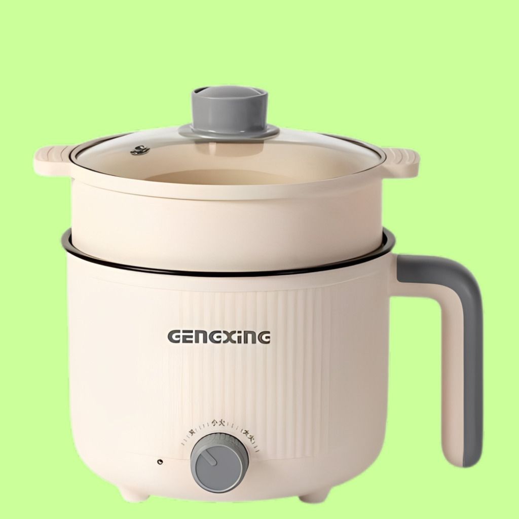 Modern Electric Cooking Pot with Glass Steam Lid Food Steamer-image-45