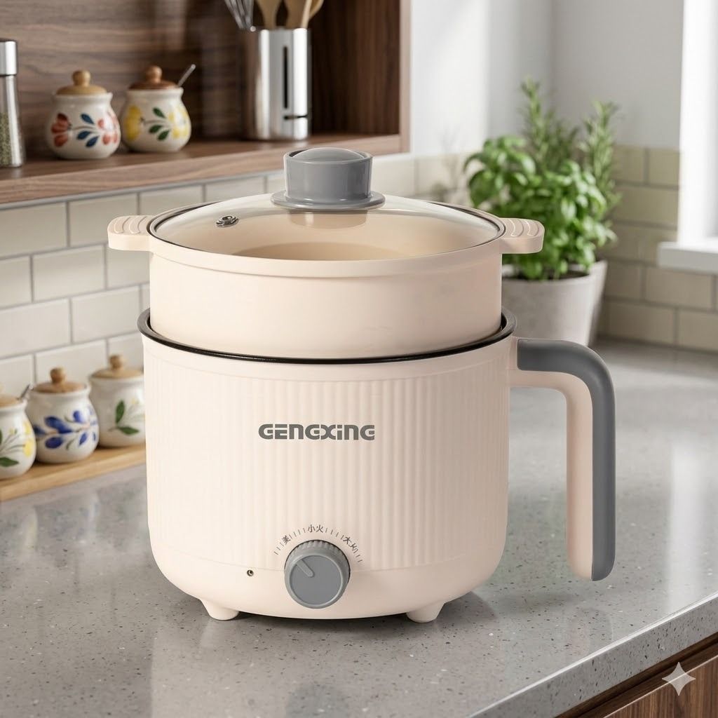 mooka Portable Electric Hot Pot Cooker with Temperature Control Food Steamer-picture-32