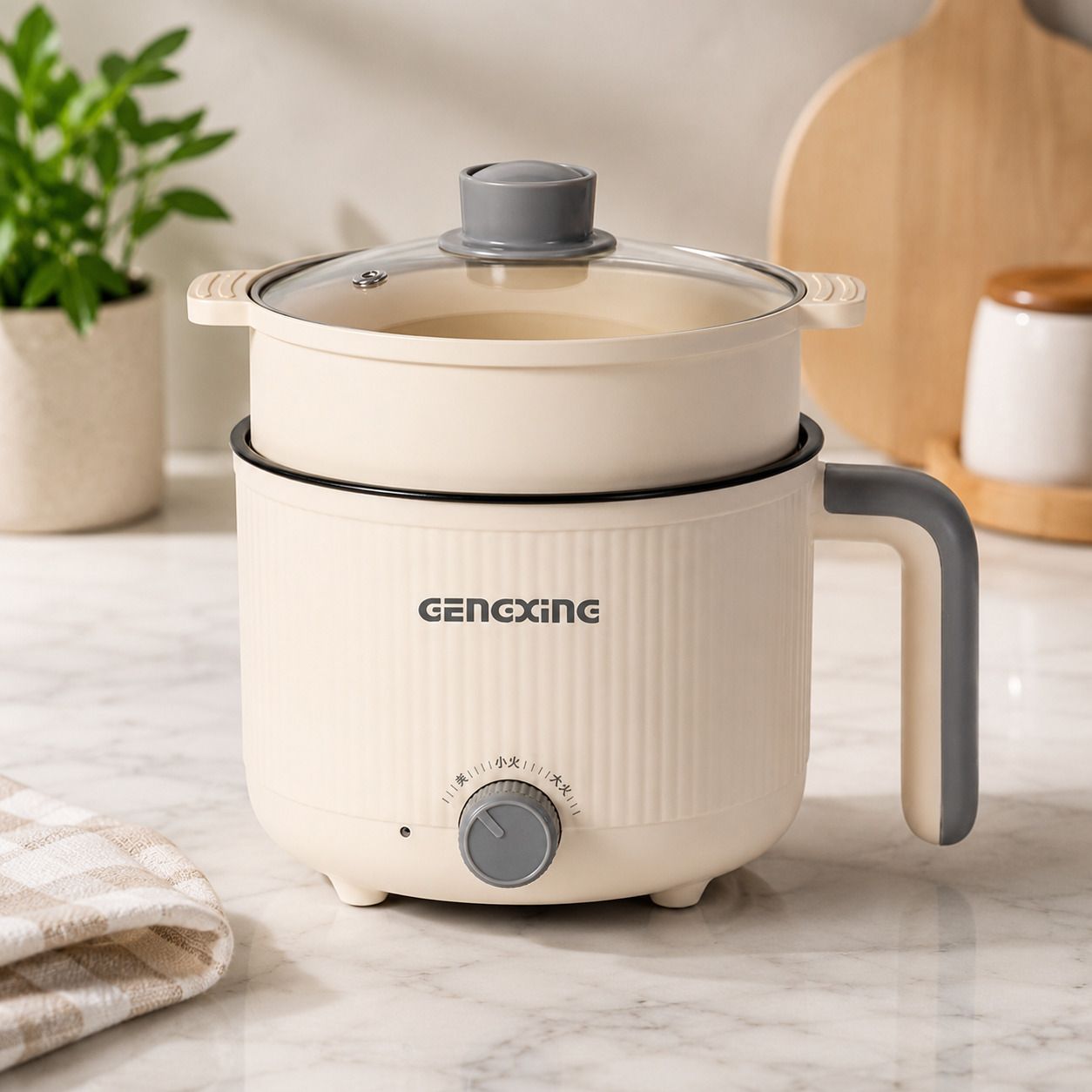 GENEXINE Electric Cooking Pot 1.5L for Home & Hostel Air Fryer, Deep Fryer, Egg Boiler, Egg Cooker, Food Steamer, Rice Cooker, Travel Cooker-image-39