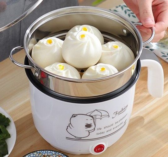 creation bazaar Multifunction Portable Electric Cooking Pot for Cooking Frying Stew & Steaming Rice Cooker, Egg Cooker, Egg Boiler, Travel Cooker-picture-27