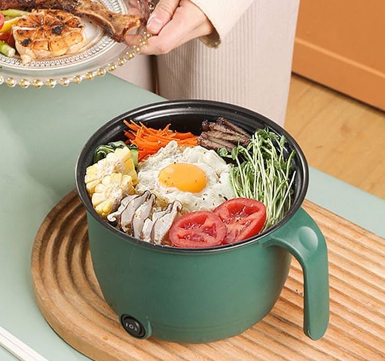 Multicolor 3-In-1 500W Multi Cooker 1.8 L, With Stainless Steel Steamer Travel Cooker, Rice Cooker, Food Steamer, Egg Cooker, Egg Boiler-image-26