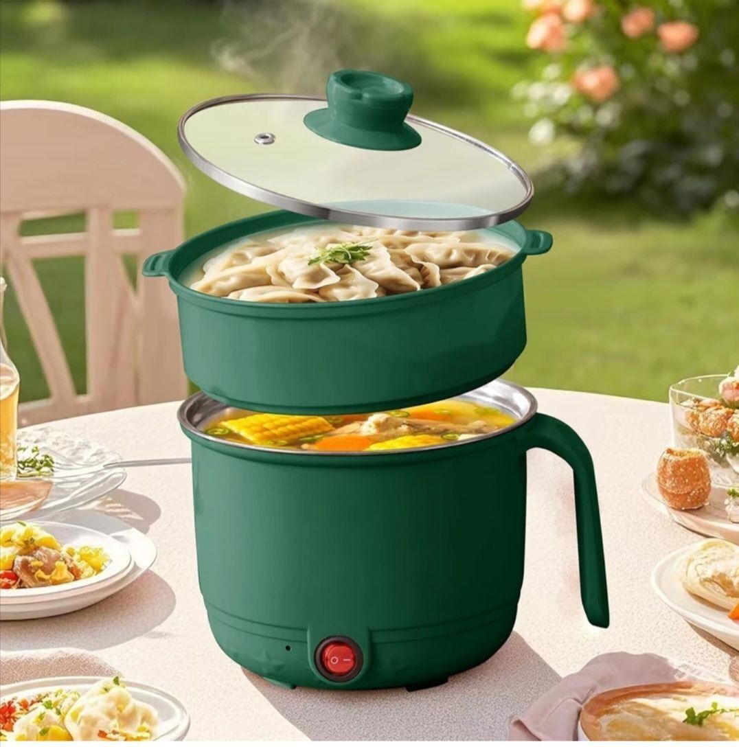 Electric Cooking Pot and Steamer 1.5L Multi Cooker Egg Boiler, Egg Cooker, Rice Cooker, Travel Cooker-image-33