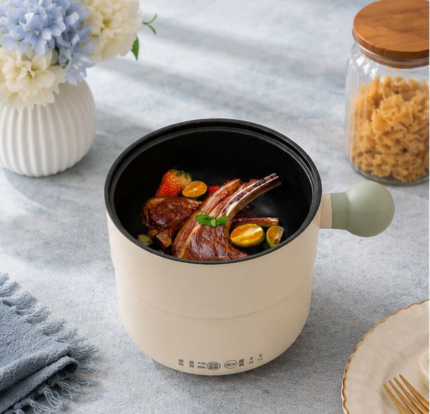 Electric Non Stick Cooking Pot for Soup Noodles and Rice Egg Cooker, Rice Cooker, Travel Cooker-image-31