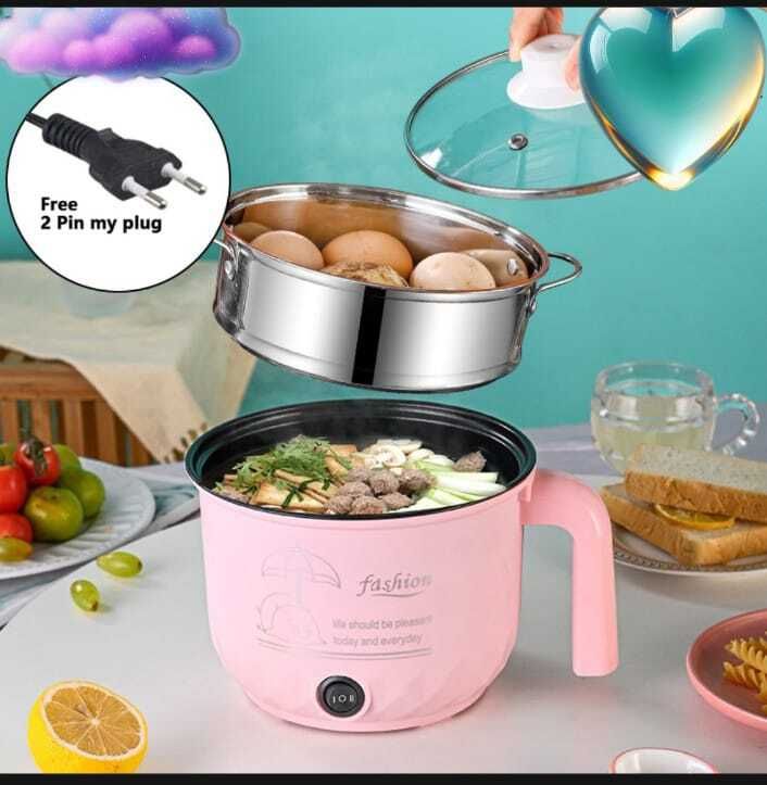 creation bazaar Multiperpse Hot Non Stick Rice Electric Cooker Frying Boiling Cooking Hot Rice Cooker, Travel Cooker, Egg Cooker, Egg Boiler, Food Steamer-picture-21