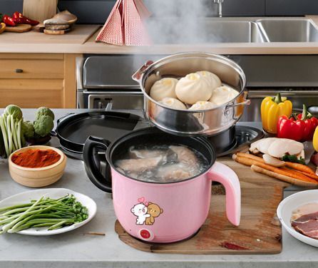 radhe kitchen Appliances Nutri Pot Electric Cooker Type Pressure kitchen king pot Travel Cooker, Rice Cooker, Food Steamer, Egg Cooker, Egg Boiler-picture-35