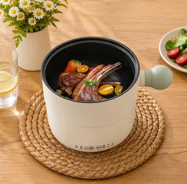 kavonex Portable Electric Hot Pot with Non Stick Multi Function Cooker Egg Cooker, Rice Cooker, Travel Cooker-picture-46