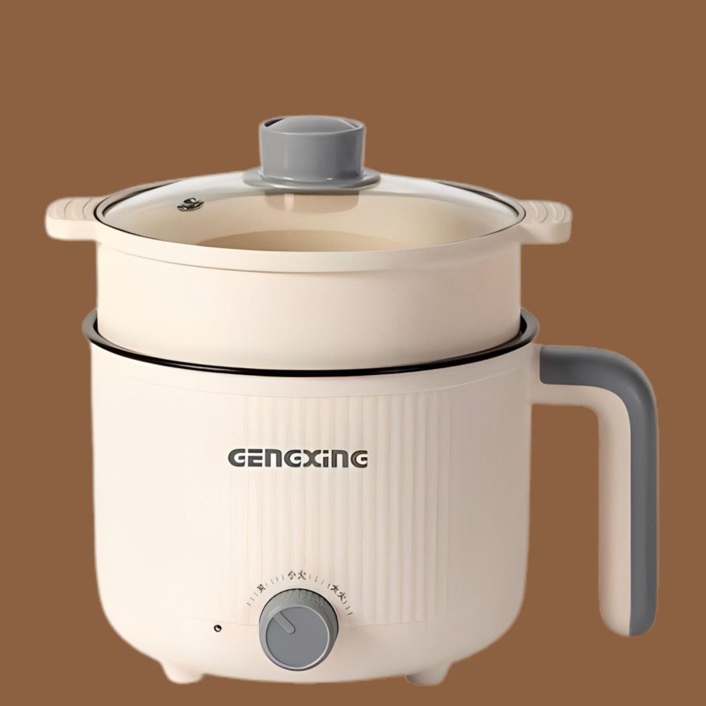 Portable Kitchen Electric Cooker with Glass Lid Food Steamer-image-31