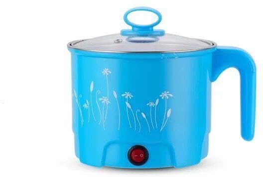 Electric Multifunction Cooking Pot 1.5 Litre Multi-Purpose Cooker Egg Boiler, Rice Cooker, Travel Cooker, Food Steamer, Egg Roll Maker, Deep Fryer