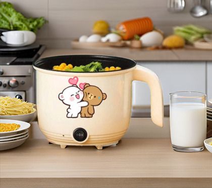 Stainless Steel Steamer, Tempered Glass Lid, Multicolor 3-In-1 500W Cooker 1.8 L Travel Cooker, Rice Cooker, Food Steamer, Egg Cooker, Egg Boiler-image-38