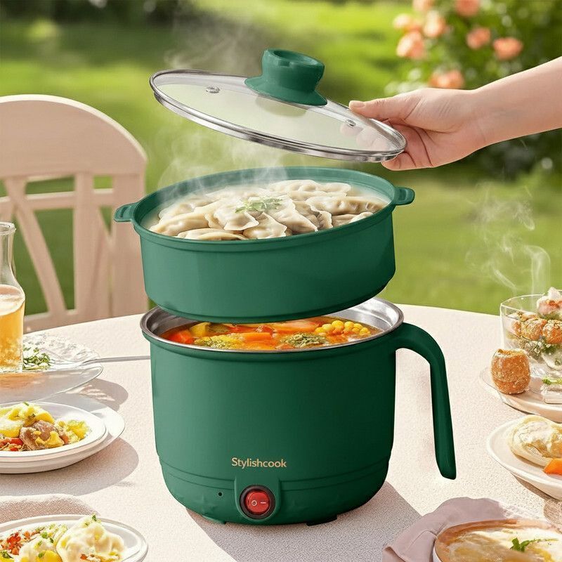Electric Mini Hot Pot for Home Hostel Rice Soup Pasta Maggie Noodle Travel Cooker-image-26